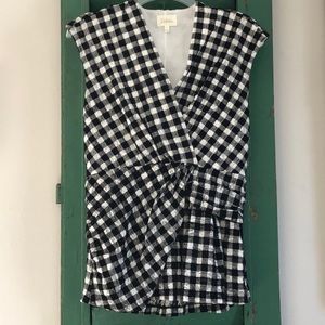 Anthropologie Deletta faux wrap peplum top